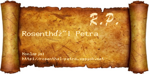 Rosenthál Petra névjegykártya