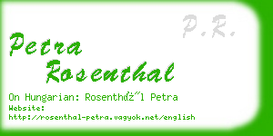 petra rosenthal business card